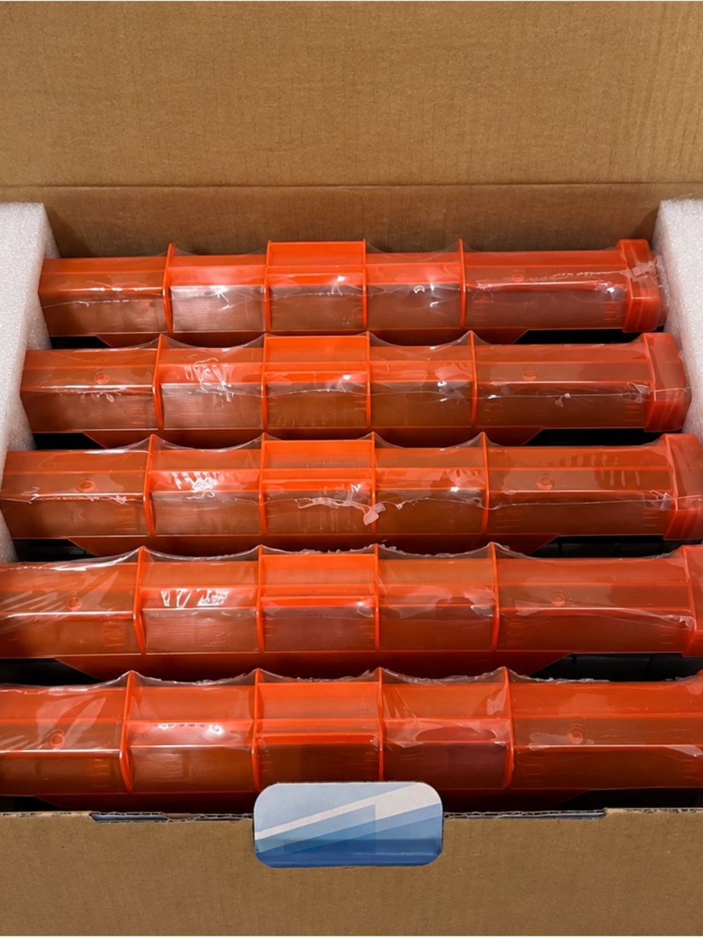 Orange Modular Tube Storage Organizer - Compact Stackable Set